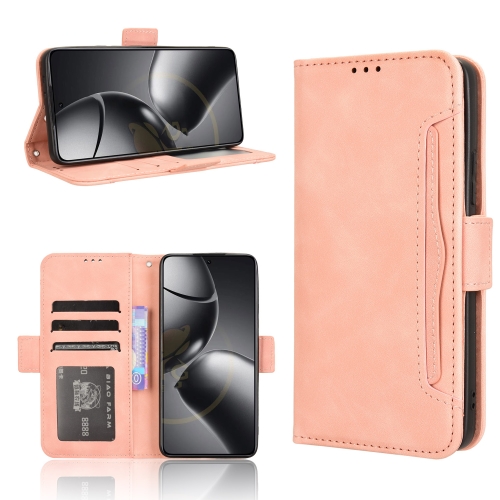 

For Xiaomi 14T Skin Feel Calf Texture Card Slots Leather Phone Case(Pink)