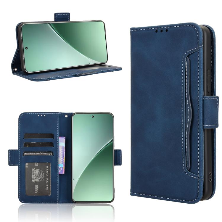 

For Xiaomi 15 Pro Skin Feel Calf Texture Card Slots Leather Phone Case(Blue)