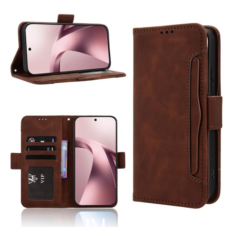 For Xiaomi 17T 5G Skin Feel Calf Texture Card Slots Leather Phone Case(Brown)