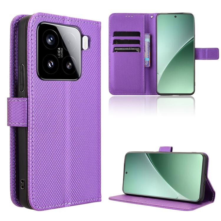 

For Xiaomi 15 Pro Diamond Texture Leather Phone Case(Purple)