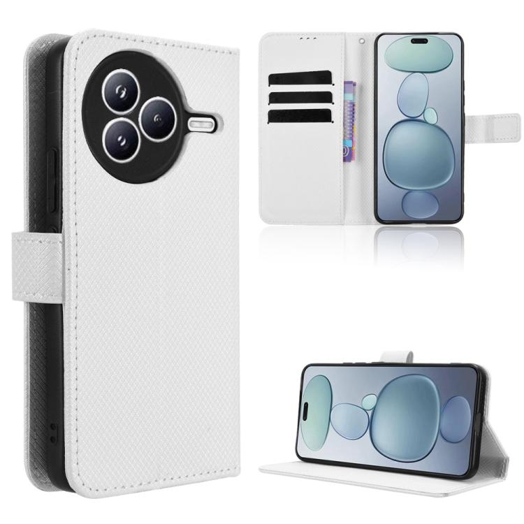

For Xiaomi Civi 5 Pro 5G Diamond Texture Leather Phone Case(White)