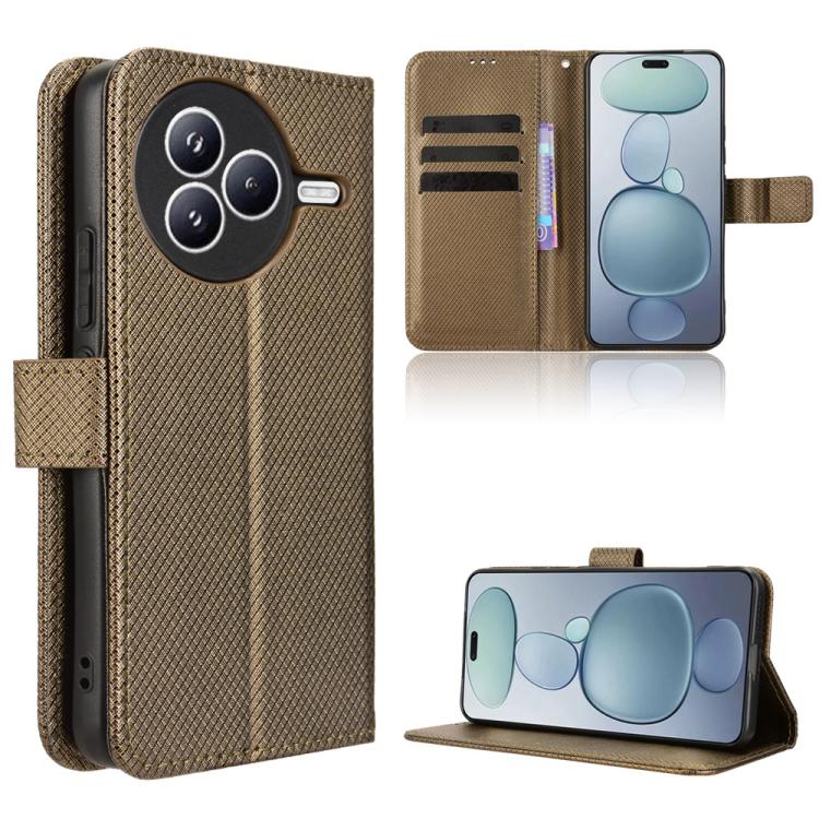 

For Xiaomi Civi 5 Pro 5G Diamond Texture Leather Phone Case(Brown)