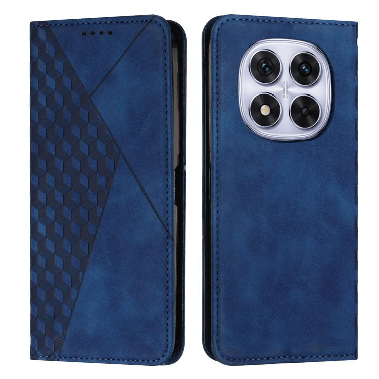 

For Redmi Note 14 Pro 5G Global Diamond Splicing Skin Feel Magnetic Leather Phone Case(Blue)