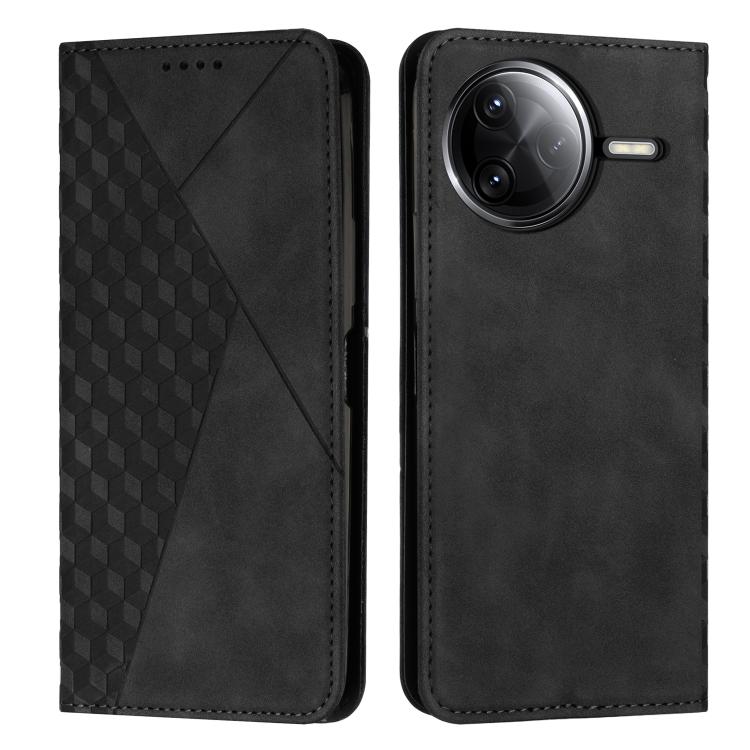 

For Redmi K80 / K80 Pro Diamond Splicing Skin Feel Magnetic Leather Phone Case(Black)