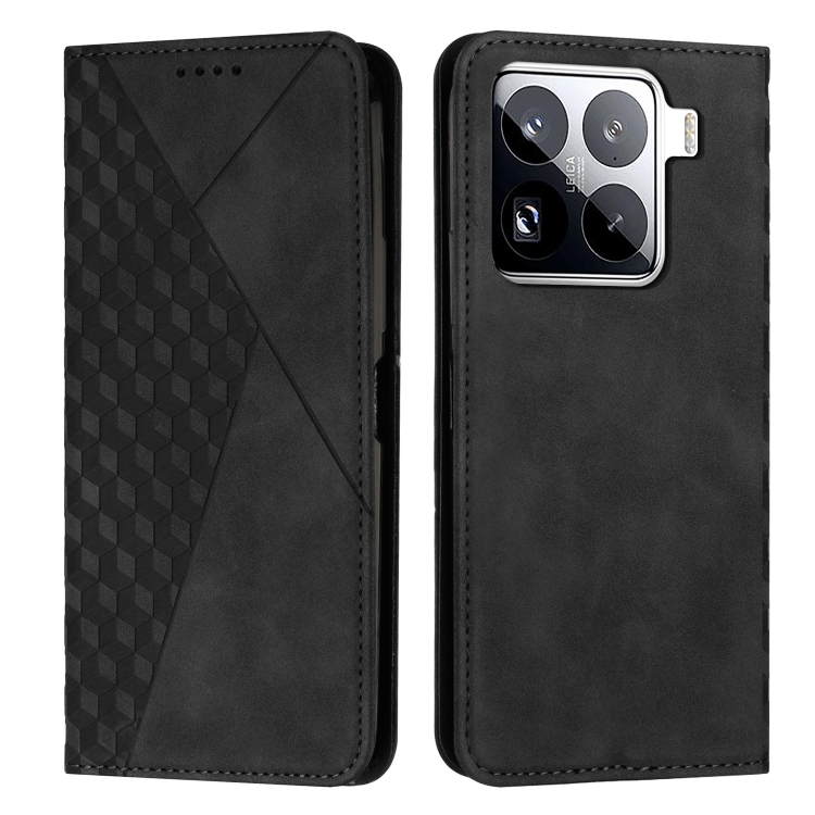 

For Xiaomi 15 Pro Diamond Splicing Skin Feel Magnetic Leather Phone Case(Black)