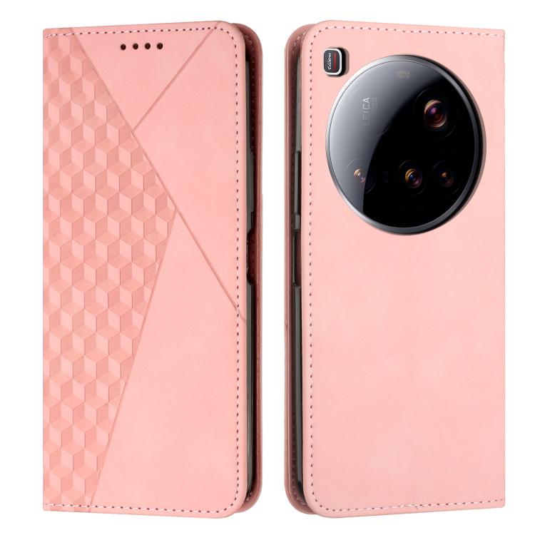 

For Xiaomi 15 Ultra Diamond Splicing Skin Feel Magnetic Leather Phone Case(Rose Gold)
