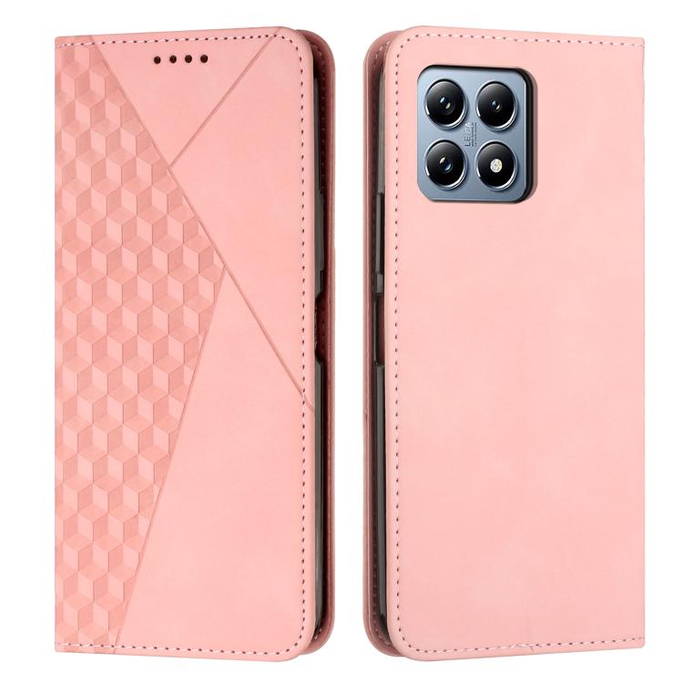 

For Xiaomi 15T Diamond Splicing Skin Feel Magnetic Leather Phone Case(Rose Gold)
