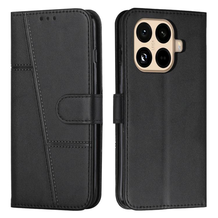 

For Xiaomi 15T Pro Stitching Calf Texture Buckle Leather Phone Case(Black)