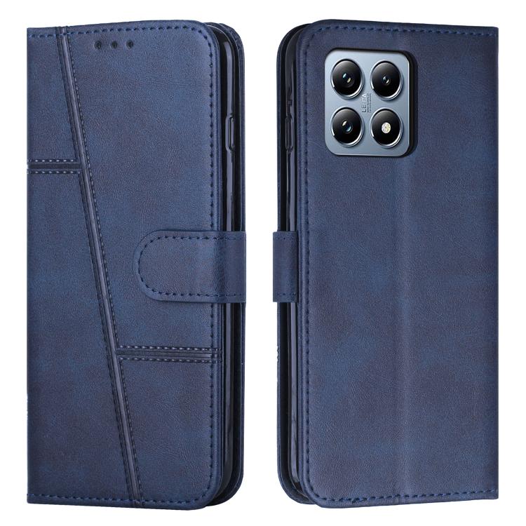 

For Xiaomi 15T Stitching Calf Texture Buckle Leather Phone Case(Blue)