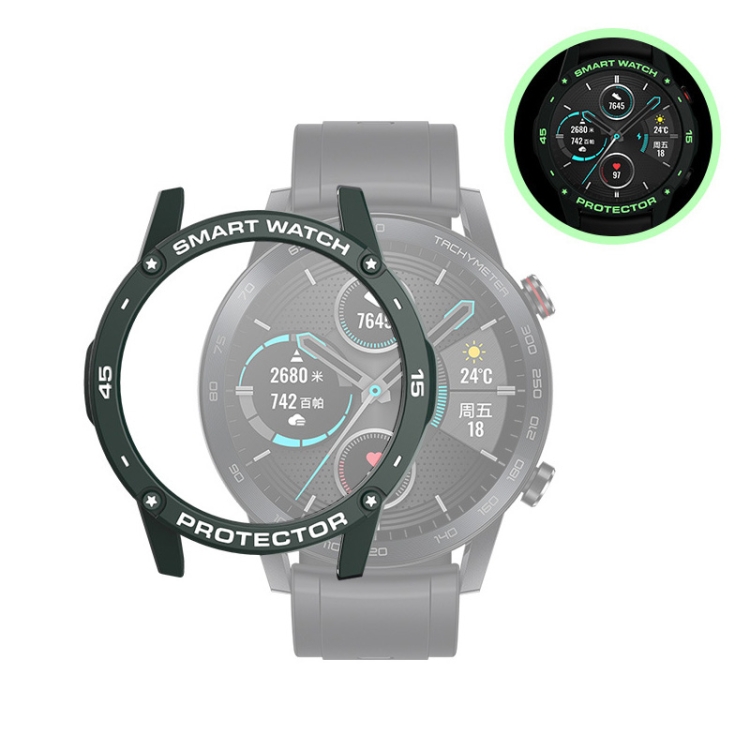 SUNSKY - Para Huawei Honor Magic 2 46mm Smart Watch Case protectora TPU,  Color: Ejército verde + blanco luminoso verde