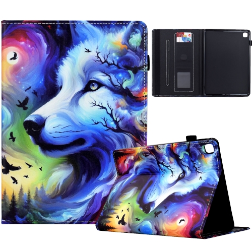 

For iPad 10.2 2019 Painted Pattern Leather Tablet Case(Star Wolf)