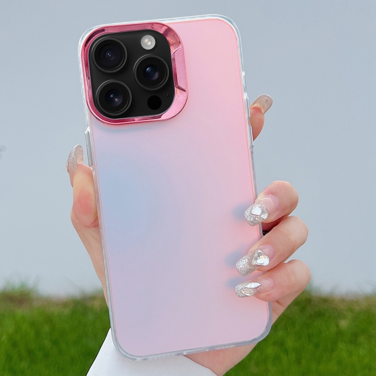 

For iPhone 16 Pro Color Plating Discoloration PC Phone Case(Rose Red)