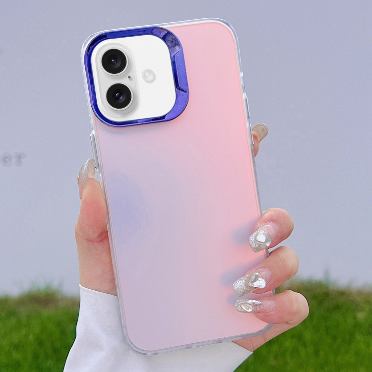 

For iPhone 16 Color Plating Discoloration PC Phone Case(Purple)