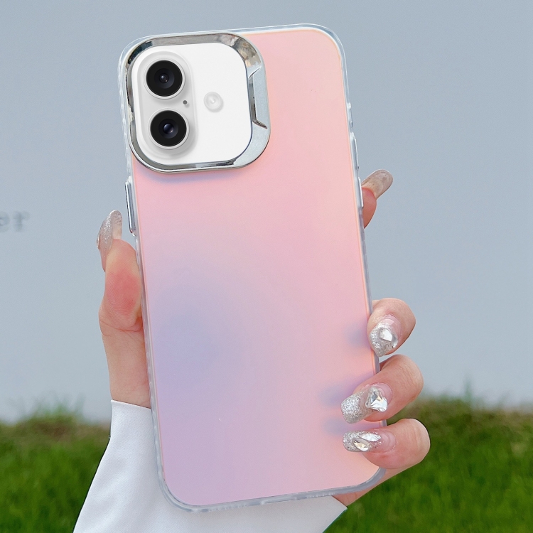 

For iPhone 16 Color Plating Discoloration PC Phone Case(Silver)