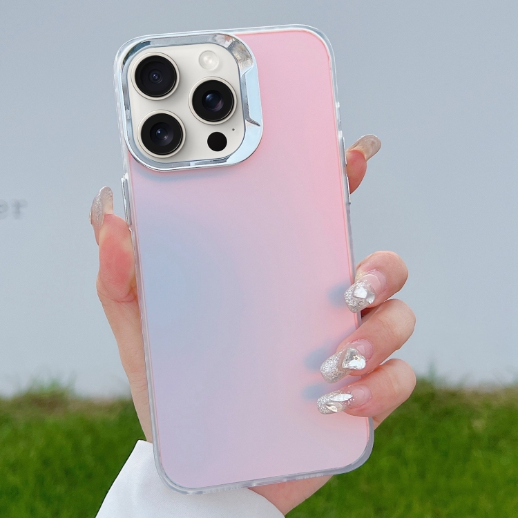 

For iPhone 15 Pro Max Color Plating Discoloration PC Phone Case(Cyan Grey)