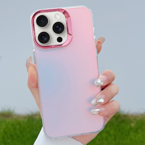 

For iPhone 15 Pro Color Plating Discoloration PC Phone Case(Rose Red)