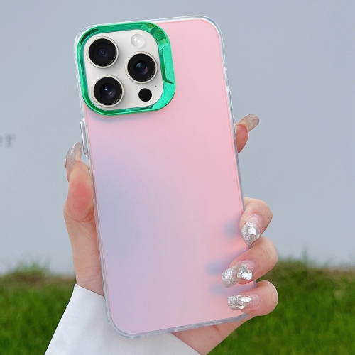 

For iPhone 15 Pro Color Plating Discoloration PC Phone Case(Green)