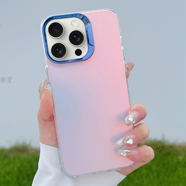 

For iPhone 15 Pro Color Plating Discoloration PC Phone Case(Blue)