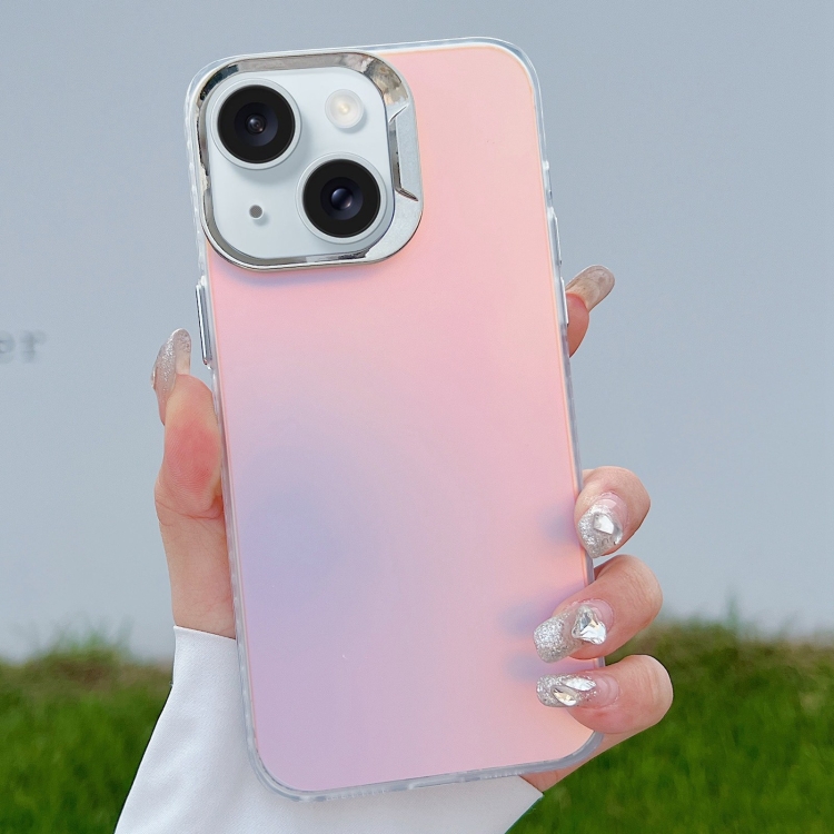 

For iPhone 15 Plus Color Plating Discoloration PC Phone Case(Silver)