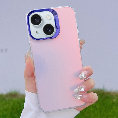 

For iPhone 15 Color Plating Discoloration PC Phone Case(Purple)