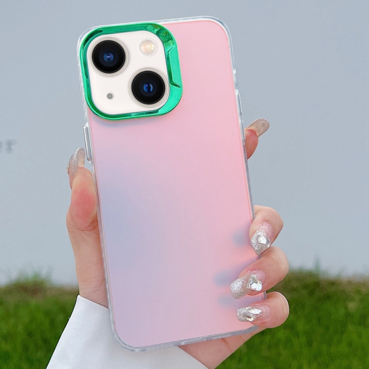 

For iPhone 14 Plus Color Plating Discoloration PC Phone Case(Green)
