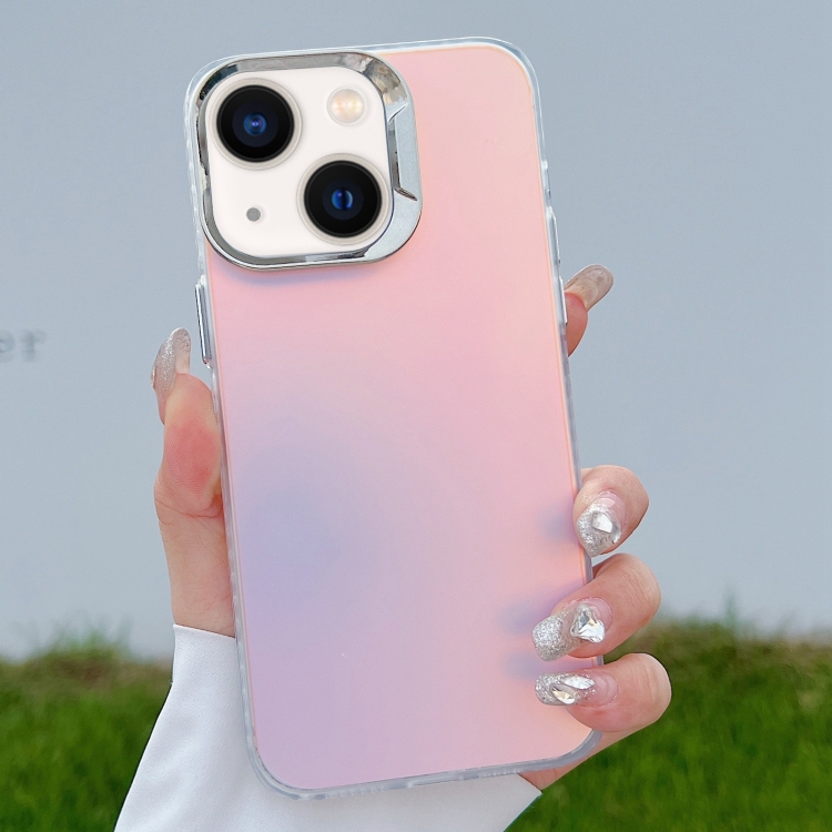 

For iPhone 14 Color Plating Discoloration PC Phone Case(Silver)