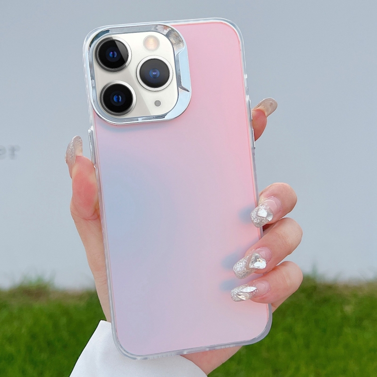 

For iPhone 11 Pro Color Plating Discoloration PC Phone Case(Cyan Grey)