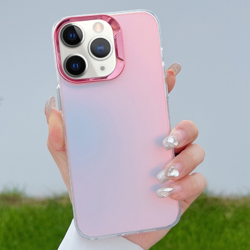 

For iPhone 11 Pro Color Plating Discoloration PC Phone Case(Rose Red)