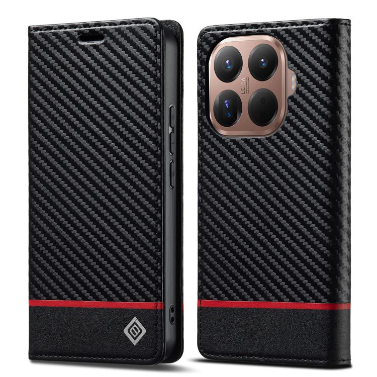 

For Xiaomi 15T Pro 5G LC.IMEEKE Carbon Fiber Texture Flip Leather Phone Case(Horizontal Black)