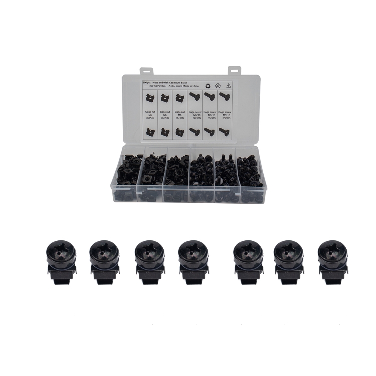 50 Pack M8 Cage Nut Carbon Steel Zinc Plated For Server Shelf - View #10