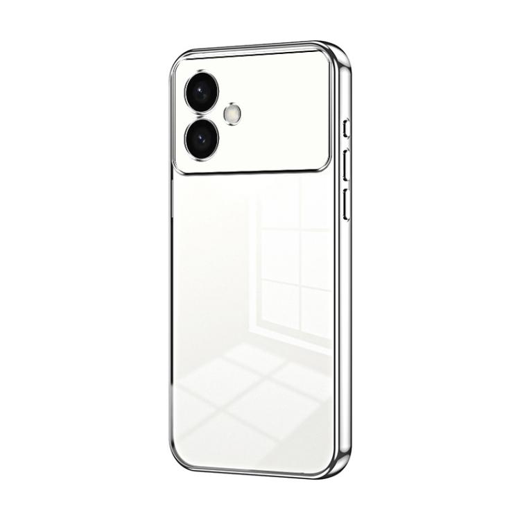 For Samsung Galaxy S26 Edge 5G Transparent Plating Fine Hole Phone Case(Silver)