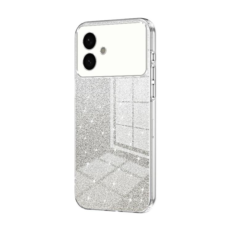 

For Samsung Galaxy S26 Edge 5G Gradient Glitter Powder Electroplated Phone Case(Transparent)