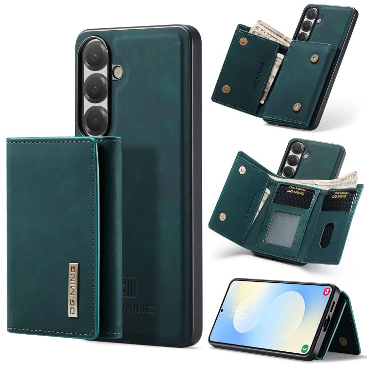 For Samsung Galaxy S26+ 5G DG.MING M1 Series 3-Fold Multi Card Wallet + Magnetic Phone Case(Green)