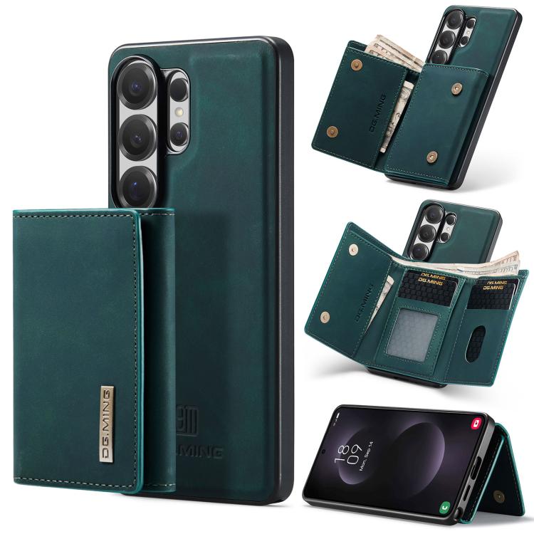 For Samsung Galaxy S26 Ultra 5G DG.MING M1 Series 3-Fold Multi Card Wallet + Magnetic Phone Case(Green)