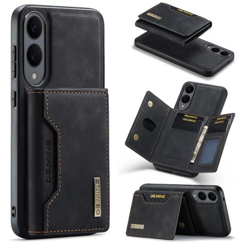 

For Samsung Galaxy S25 Edge 5G DG.MING M2 Series 3-Fold Multi Card Bag + Magnetic Phone Case(Black)
