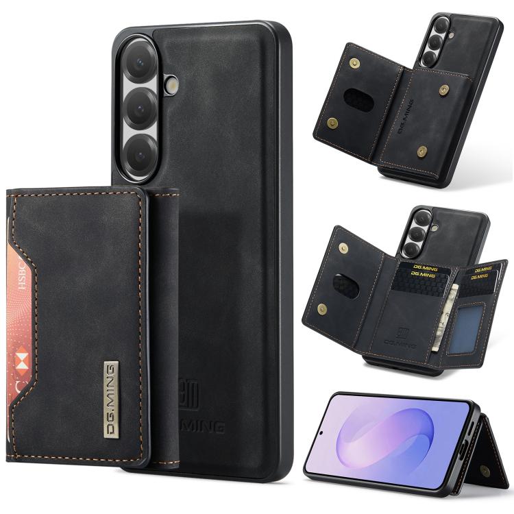 For Galaxy S26 FE 5G DG.MING M2 Series 3-Fold Multi Card Bag + Magnetic Phone Case(Black) — купить у Sunsky-online WW