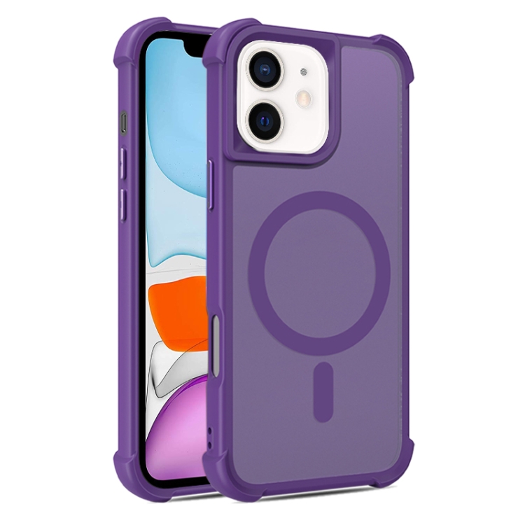

For iPhone 11 Skin Feel MagSafe Phone Case(Purple)