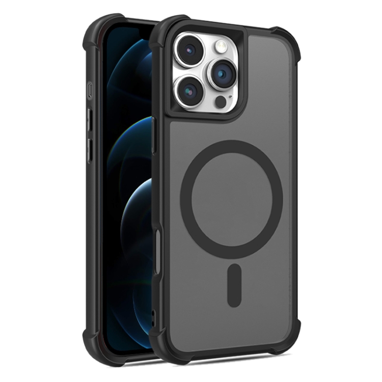 

For iPhone 12 Pro Max Skin Feel MagSafe Phone Case(Black)