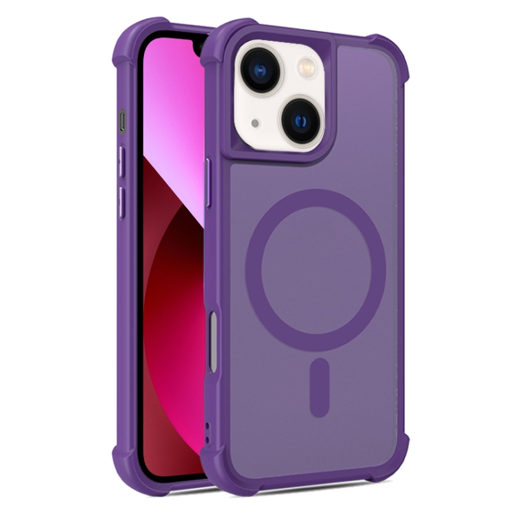 

For iPhone 14 / 13 Skin Feel MagSafe Phone Case(Purple)