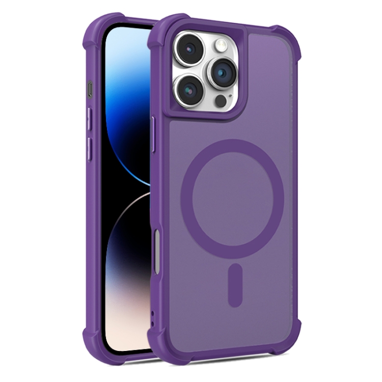 

For iPhone 14 Pro Max Skin Feel MagSafe Phone Case(Purple)