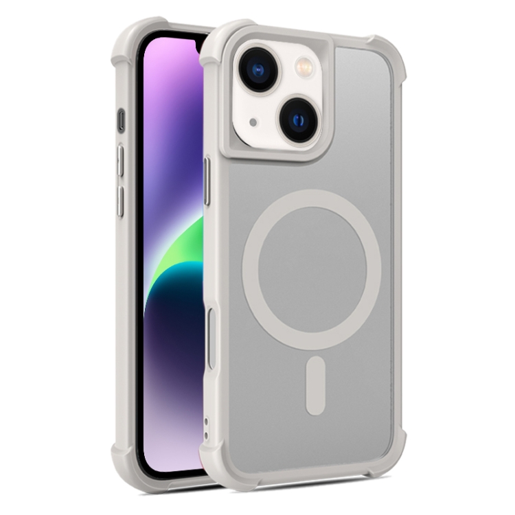 

For iPhone 15 Plus / 14 Plus Skin Feel MagSafe Phone Case(Grey)