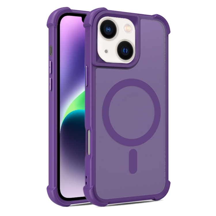 

For iPhone 15 Plus / 14 Plus Skin Feel MagSafe Phone Case(Purple)