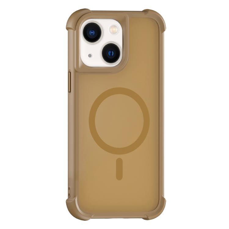 

For iPhone 15 Plus / 14 Plus Skin Feel MagSafe Phone Case(Desert Gold)