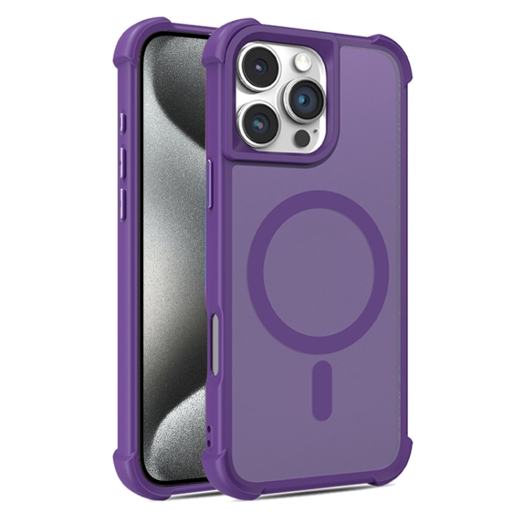 

For iPhone 15 Pro Max Skin Feel MagSafe Phone Case(Purple)