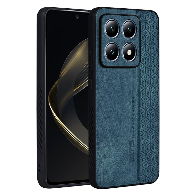 

For Xiaomi 14T AZNS 3D Embossed Skin Feel Phone Case(Dark Green)