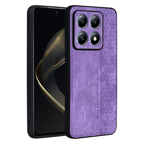 

For Xiaomi 14T AZNS 3D Embossed Skin Feel Phone Case(Purple)