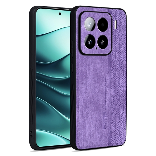 

For Xiaomi 15 AZNS 3D Embossed Skin Feel Phone Case(Purple)