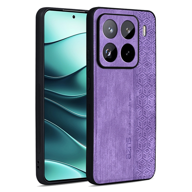 

For Xiaomi 15 Pro AZNS 3D Embossed Skin Feel Phone Case(Purple)