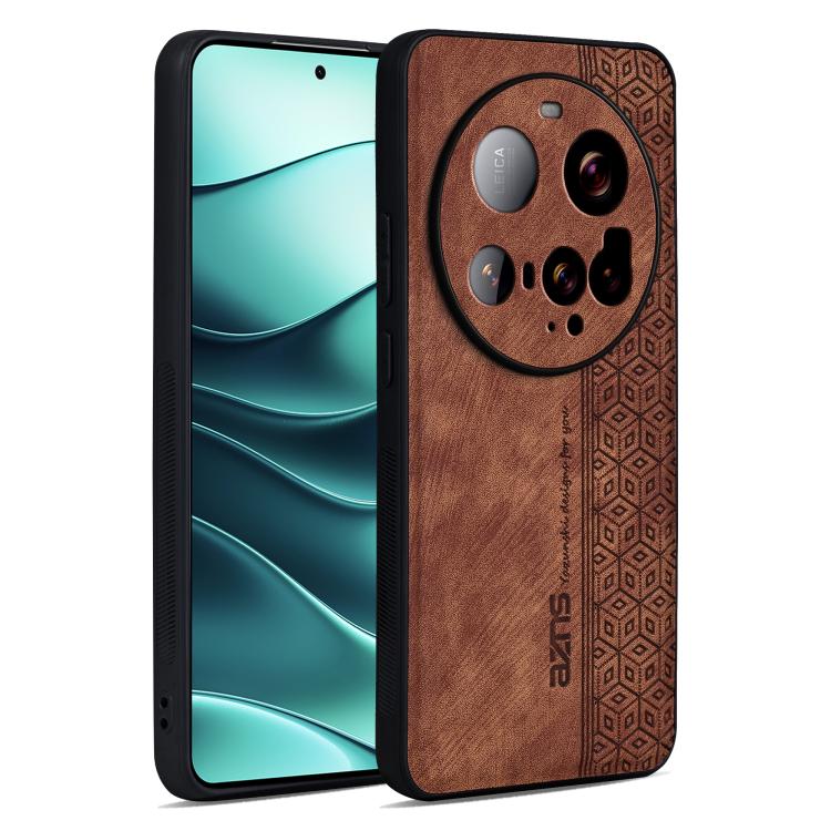 

For Xiaomi 15 Ultra AZNS 3D Embossed Skin Feel Phone Case(Brown)
