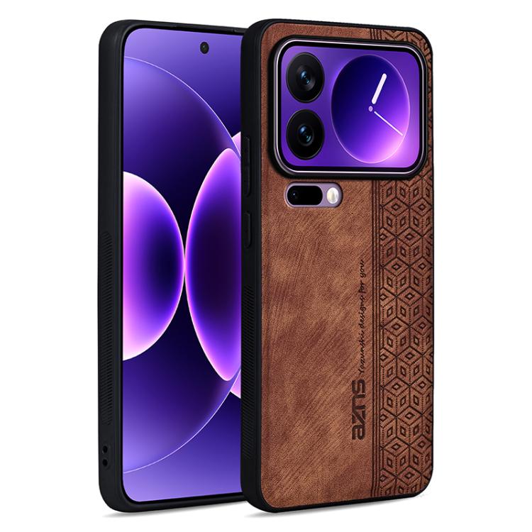

For Xiaomi 17 Pro AZNS 3D Embossed Skin Feel Phone Case(Brown)